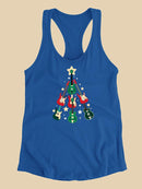 Guitar Christmas Tree Racerback Tank -SmartPrintsInk Designs