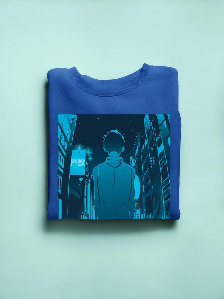 A Man In A City Sweatshirt -SmartPrintsInk Designs