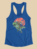 Dinosaur And Costumes Racerback Tank -SmartPrintsInk Designs