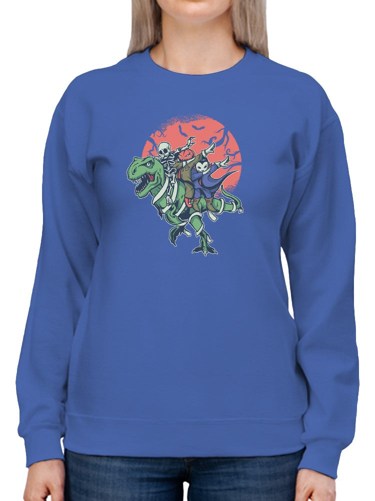 Dinosaur And Costumes Sweatshirt -SmartPrintsInk Designs