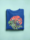 Dinosaur And Costumes Sweatshirt -SmartPrintsInk Designs