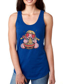 Doll Eating Noodles Racerback Tank -SmartPrintsInk Designs
