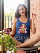 Doll Eating Noodles Racerback Tank -SmartPrintsInk Designs