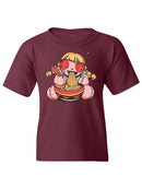 Doll Eating Noodles T-shirt -SmartPrintsInk Designs