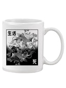 Black And White Koi Fish Mug -SmartPrintsInk Designs