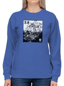 Black And White Koi Fish Sweatshirt -SmartPrintsInk Designs