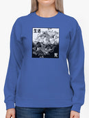 Black And White Koi Fish Sweatshirt -SmartPrintsInk Designs