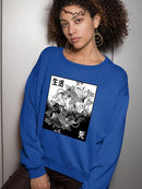 Black And White Koi Fish Sweatshirt -SmartPrintsInk Designs