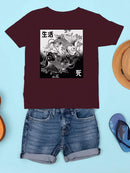 Black And White Koi Fish T-shirt -SmartPrintsInk Designs