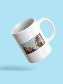 Man Touching A Cat Mug -SmartPrintsInk Designs