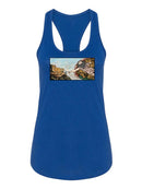 Man Touching A Cat Racerback Tank -SmartPrintsInk Designs