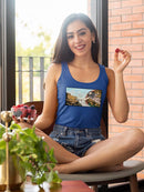 Man Touching A Cat Racerback Tank -SmartPrintsInk Designs