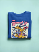Ramen Surfing Sweatshirt -SmartPrintsInk Designs