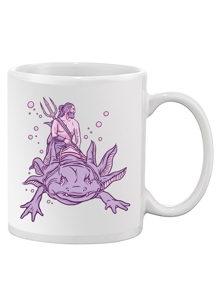 Riding An Axolotl Mug -SmartPrintsInk Designs