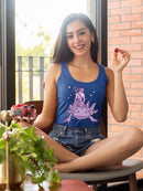 Riding An Axolotl Racerback Tank -SmartPrintsInk Designs