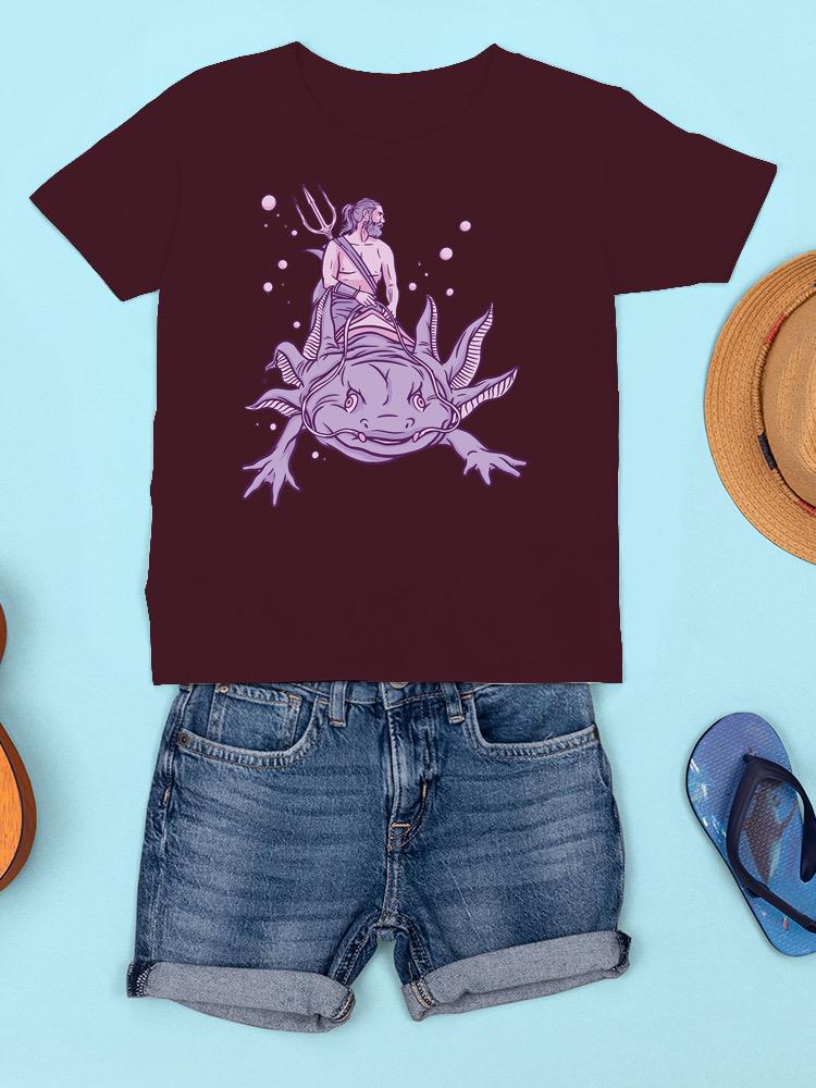 Riding An Axolotl T-shirt -SmartPrintsInk Designs