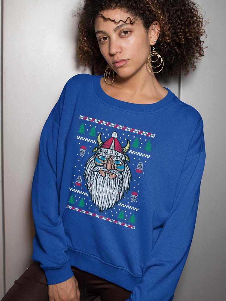 Viking Santa Sweatshirt -SmartPrintsInk Designs