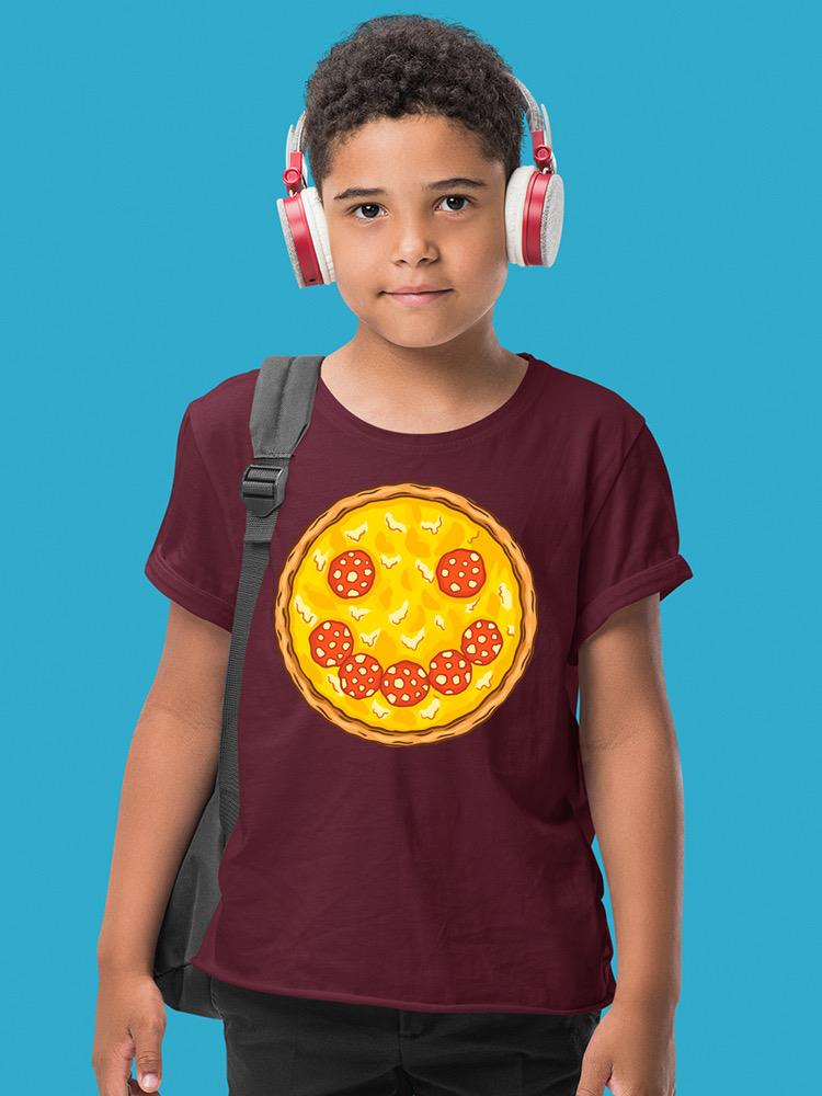 Smiling Pizza T-shirt -SmartPrintsInk Designs