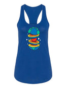 Sliced Earth Racerback Tank -SmartPrintsInk Designs