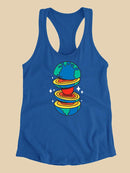 Sliced Earth Racerback Tank -SmartPrintsInk Designs
