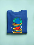 Sliced Earth Sweatshirt -SmartPrintsInk Designs