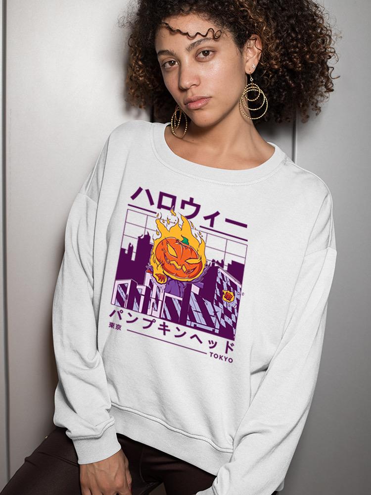 Fire Pumpkin In Tokyo Hoodie or Sweatshirt -SmartPrintsInk Designs