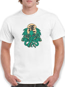 Sea Monster Art T-shirt -SmartPrintsInk Designs