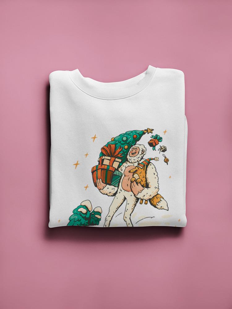 Christmas Yeti Hoodie or Sweatshirt -SmartPrintsInk Designs