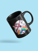 Santa Riding A Unicorn Mug -SmartPrintsInk Designs