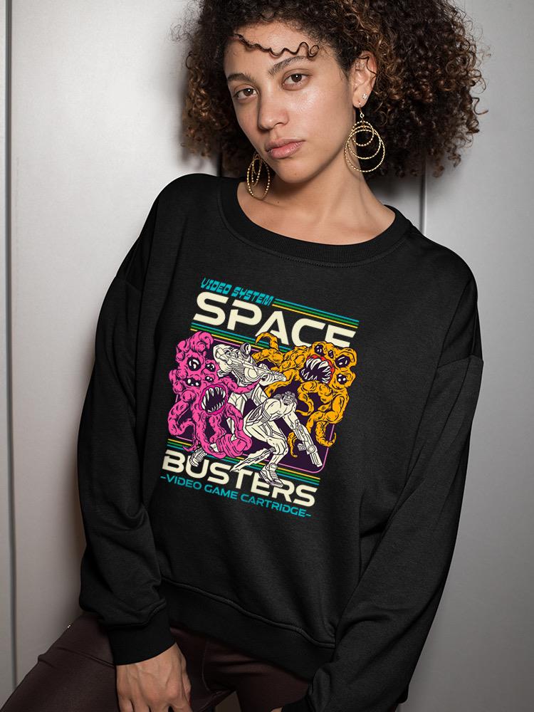 Space Busters Videogame Hoodie or Sweatshirt -SmartPrintsInk Designs
