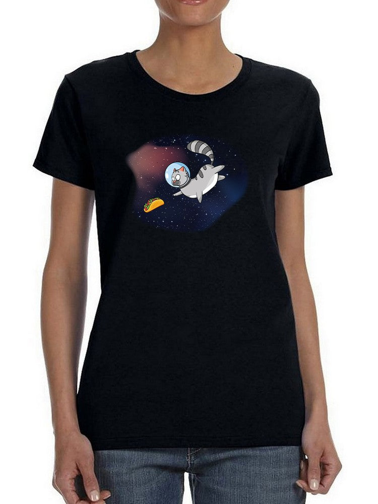 Chasing A Taco In Space T-shirt -SmartPrintsInk Designs