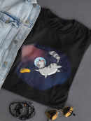 Chasing A Taco In Space T-shirt -SmartPrintsInk Designs