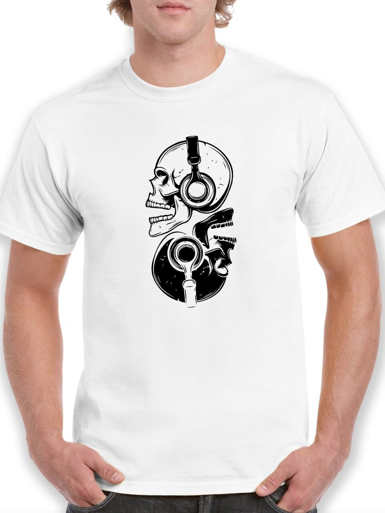 Black And White Skulls T-shirt -SmartPrintsInk Designs