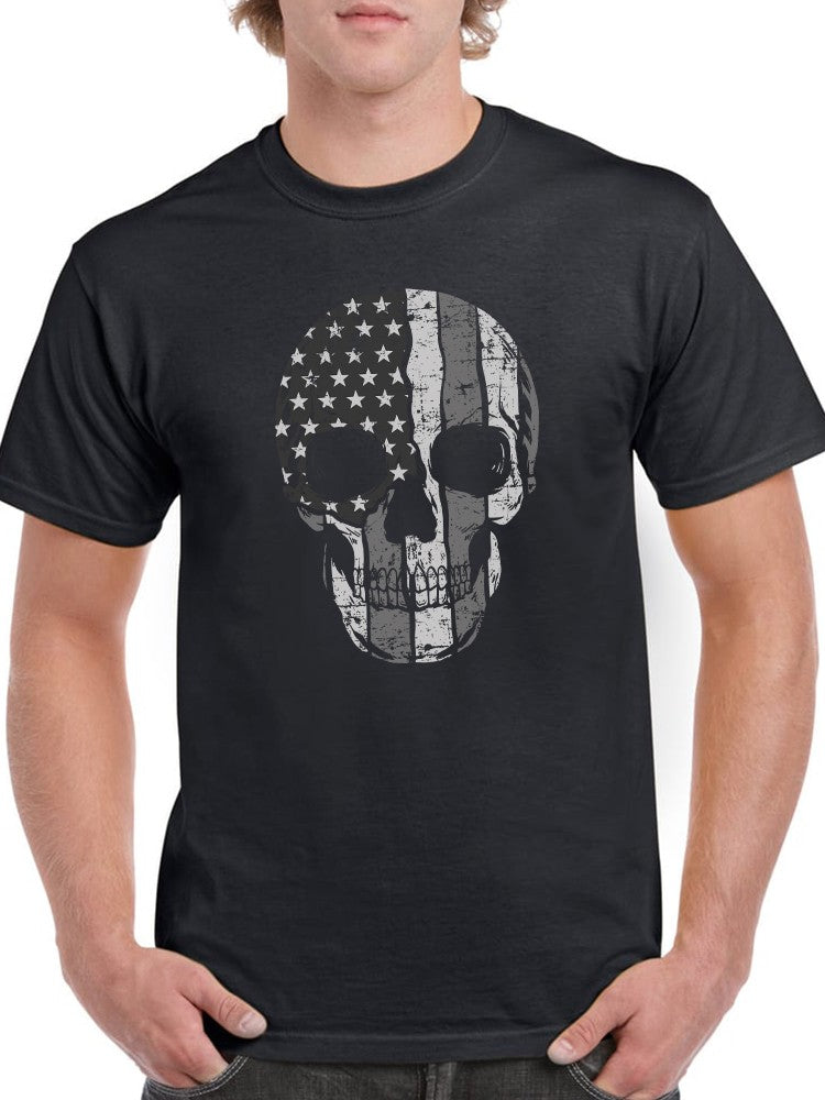 American Flag Skull T-shirt -SmartPrintsInk Designs