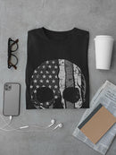 American Flag Skull T-shirt -SmartPrintsInk Designs