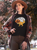 Dinosaur Pumpkin T-shirt -SmartPrintsInk Designs