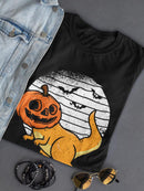 Dinosaur Pumpkin T-shirt -SmartPrintsInk Designs