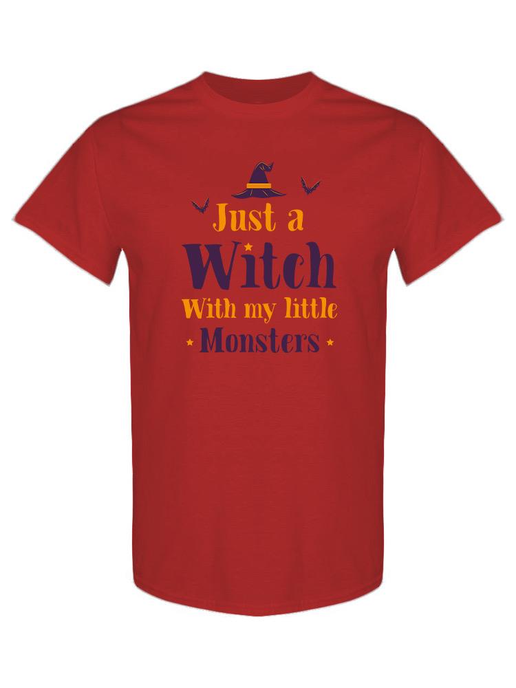 A Witch With My Little Monsters T-shirt -SmartPrintsInk Designs