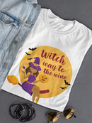 Witch Way To The Wine T-shirt -SmartPrintsInk Designs