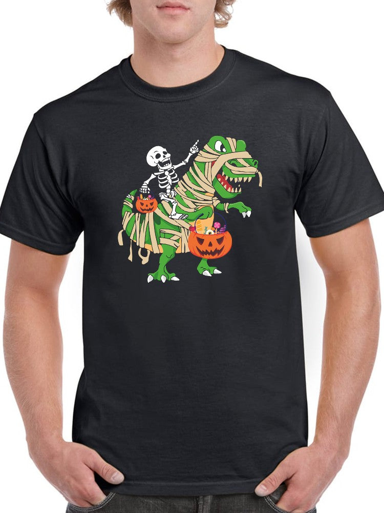 Skeleton Riding A Dinosaur T-shirt -SmartPrintsInk Designs