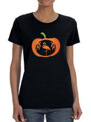 Flamingo Pumpkin T-shirt -SmartPrintsInk Designs