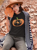Flamingo Pumpkin T-shirt -SmartPrintsInk Designs