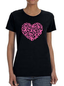 Breast Cancer Awareness Heart T-shirt -SmartPrintsInk Designs