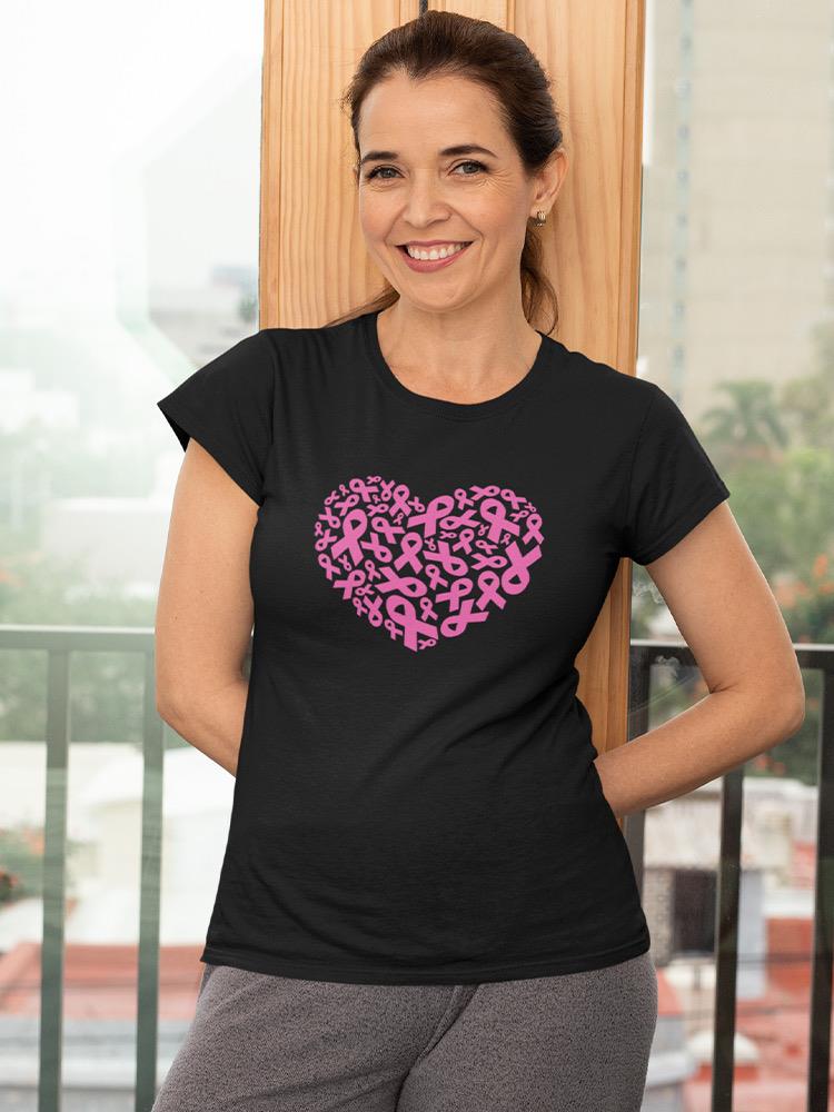 Breast Cancer Awareness Heart T-shirt -SmartPrintsInk Designs