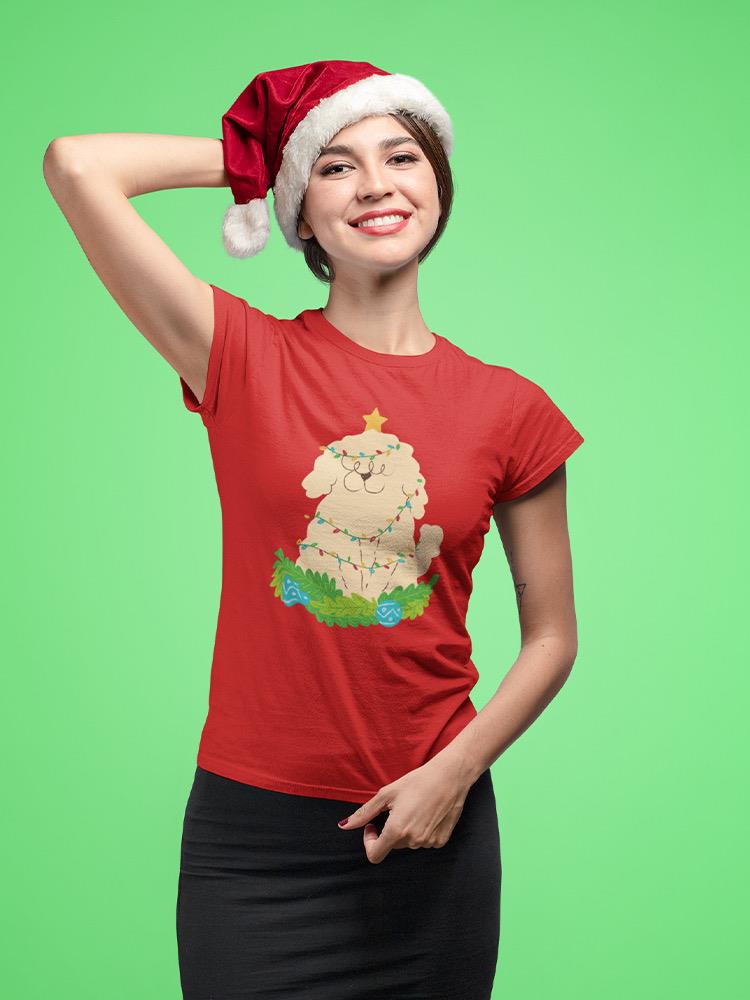 Christmas Tree Dog T-shirt -SmartPrintsInk Designs