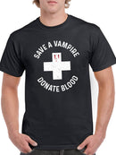 Save A Vampire T-shirt -SmartPrintsInk Designs