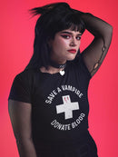 Save A Vampire T-shirt -SmartPrintsInk Designs
