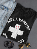 Save A Vampire T-shirt -SmartPrintsInk Designs