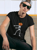 Dancing Pumpkin Skeleton T-shirt -SmartPrintsInk Designs