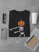 Dancing Pumpkin Skeleton T-shirt -SmartPrintsInk Designs